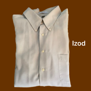 Izod Ultrasoft Tan Dress Shirt XL 17, 34/35 EUC